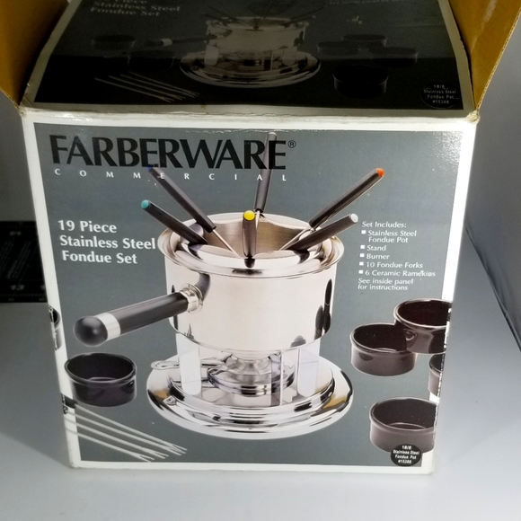Fondue Farberware 19 piece set stainless - Picture 1 of 9